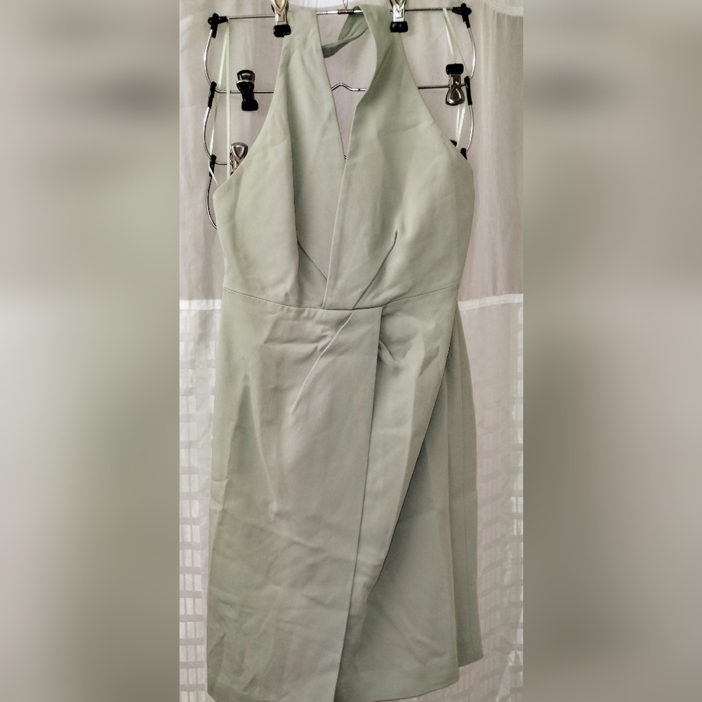 Dress Reiss Light Sage Green backless Halter dress size 6